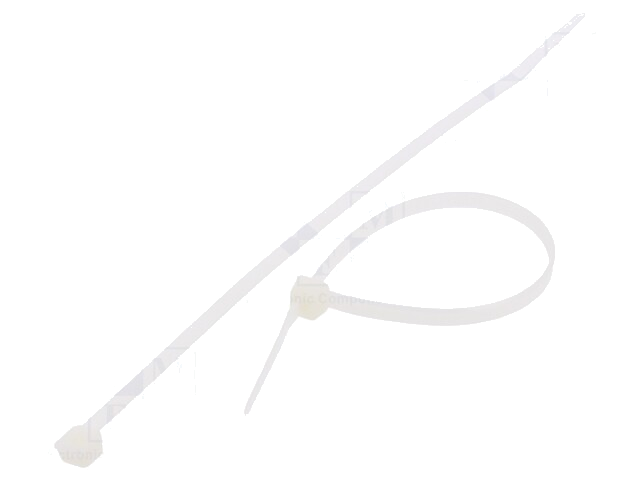 Kabelbinder; L: 180mm; W: 4,8mm; polyamide; 222N; natuurlijk Kabelbinder; L: 180mm; W: 4,8mm; polyamide; 222N; natuurlijk